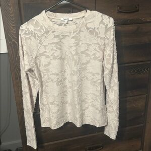 Splendid Cream Long Sleeve Top